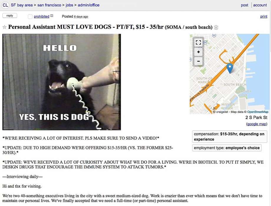 Wacky Craigslist ad shows what's legal in seeking ...